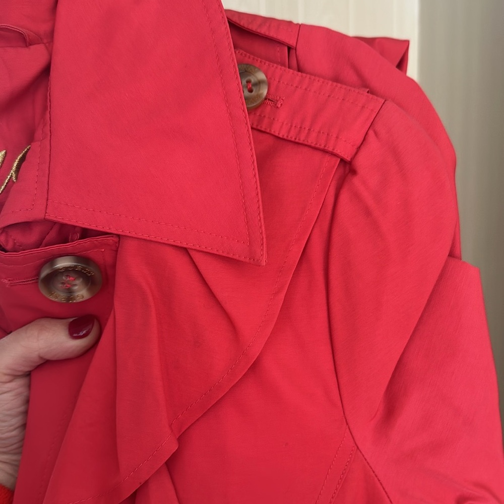 Pink Ruffled Guess Trench - Picture 5 of 6